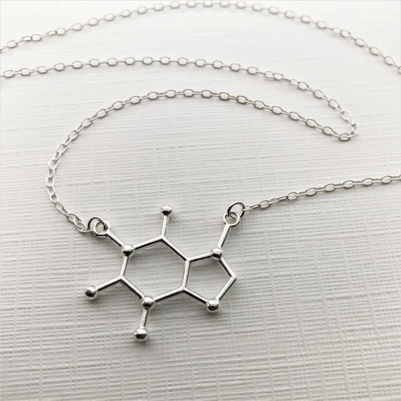 Serotonin & Dopamine Molecule Necklace - MOLECULE STORE